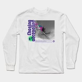 skiing skier adrenaline Long Sleeve T-Shirt